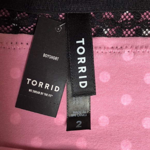 6X Torrid boyshort panties pink polka dot - Picture 3 of 6
